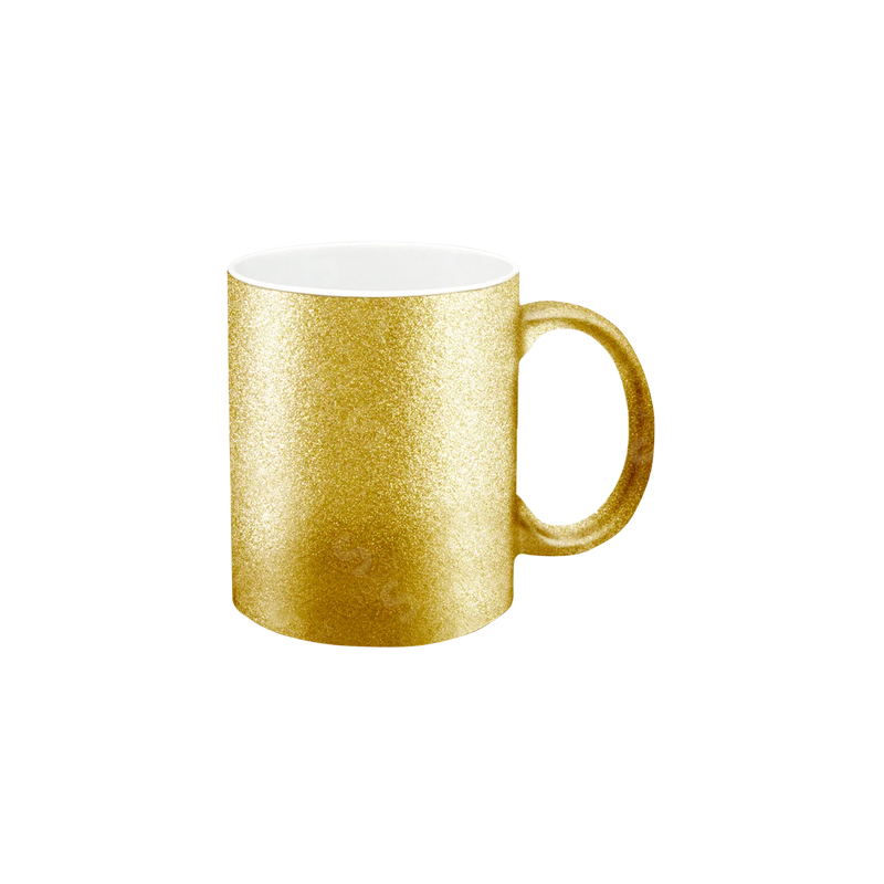 Taza de cerámica 11oz. Diamantada Oro