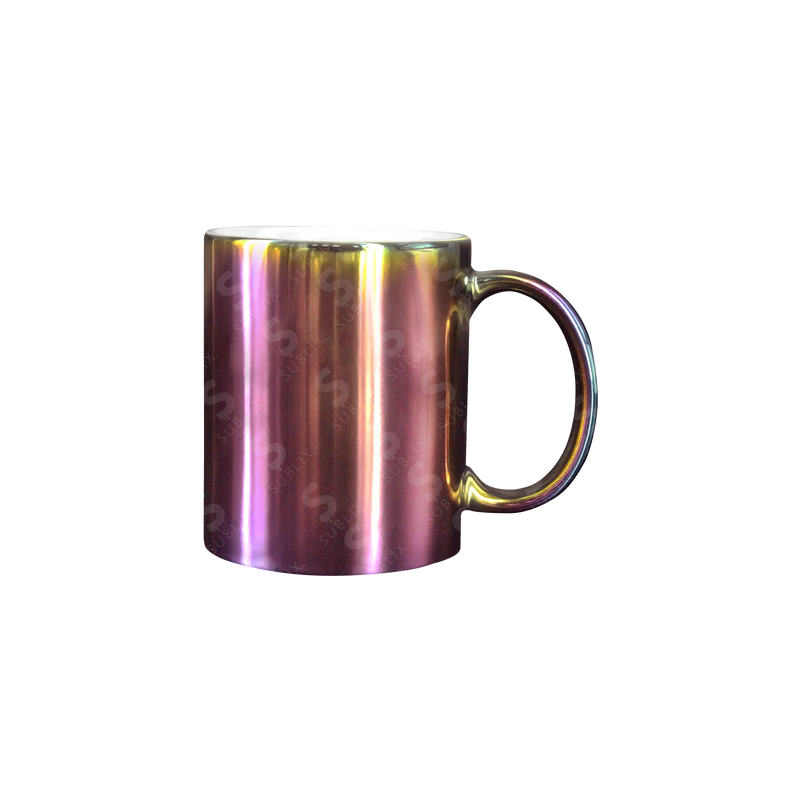 Taza de cerámica 11oz. Metálica Tornasol