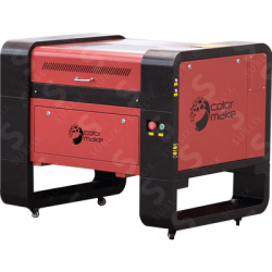 Máquina de corte por láser 60x90m de CO2 100w Con Rotativo para vasos Color Make