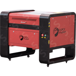 Máquina de corte por láser 60x90m de CO2 100w Con Rotativo para vasos Color Make