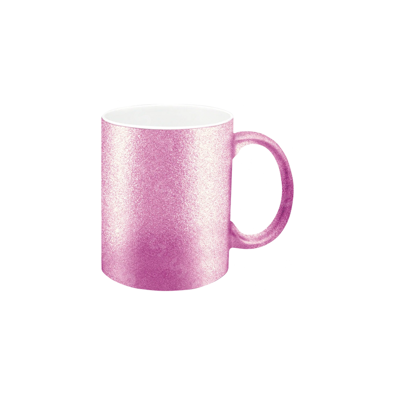 Taza de cerámica 11oz. Diamantada Rosa