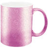 Taza de cerámica 11oz. Diamantada Rosa
