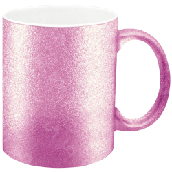 Taza de cerámica 11oz. Diamantada Rosa