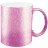 Taza de cerámica 11oz. Diamantada Rosa
