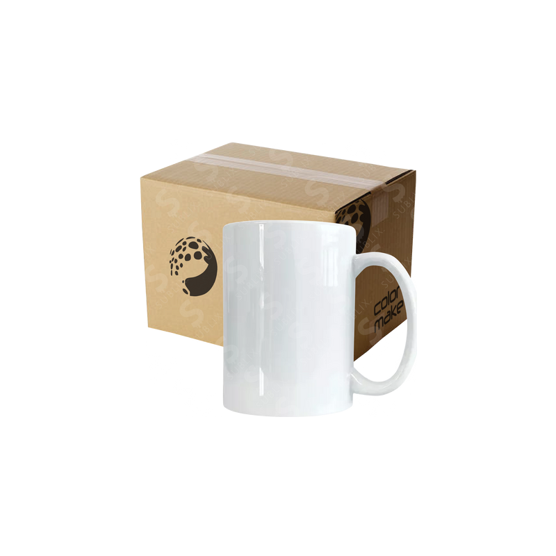 Taza de cerámica 15oz Blanca Grado AA (Caja de 36) Color Make
