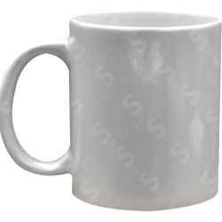 Taza de cerámica 11oz Perlada blanco (Caja de 36) Color Make