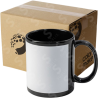 Taza de cerámica 11oz Negra  Ventana blanca (Caja de 36) Color Make