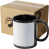 Taza de cerámica 11oz Negra  Ventana blanca (Caja de 36) Color Make