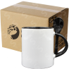 Taza de cerámica 11oz Con cuchara Interior negro (Caja de 36) Color Make