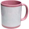 Taza De 11 Oz Rosa Con Recuadro Blanco