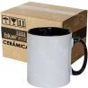 Taza de cerámica 11oz Blanca Reforzada  Interior y asa color negro (Caja de 36) Blue Heat