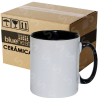 Taza de cerámica 11oz Blanca Reforzada  Interior y asa color negro (Caja de 36) Blue Heat